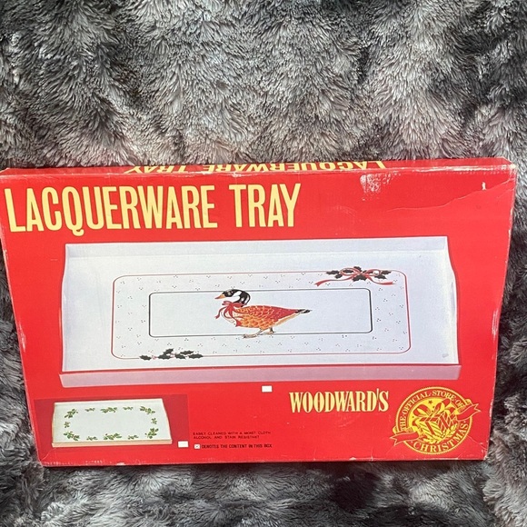 Vintage Lacquerware Tray - Red and White with cute coupon book - Picture 2 of 16